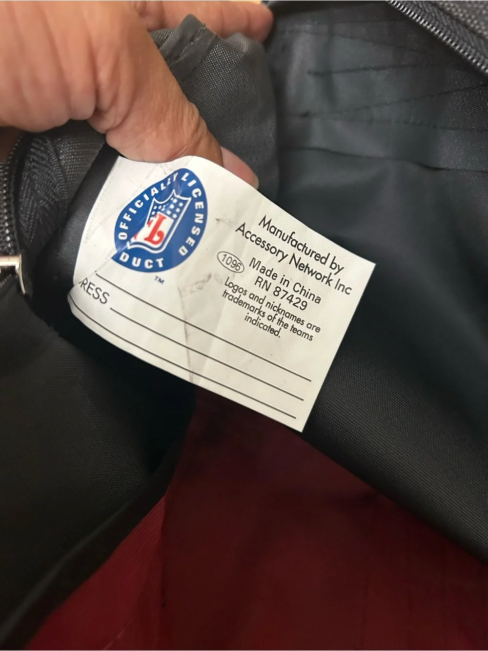 San Francisco 49ers Black & Burgundy Team Backpack